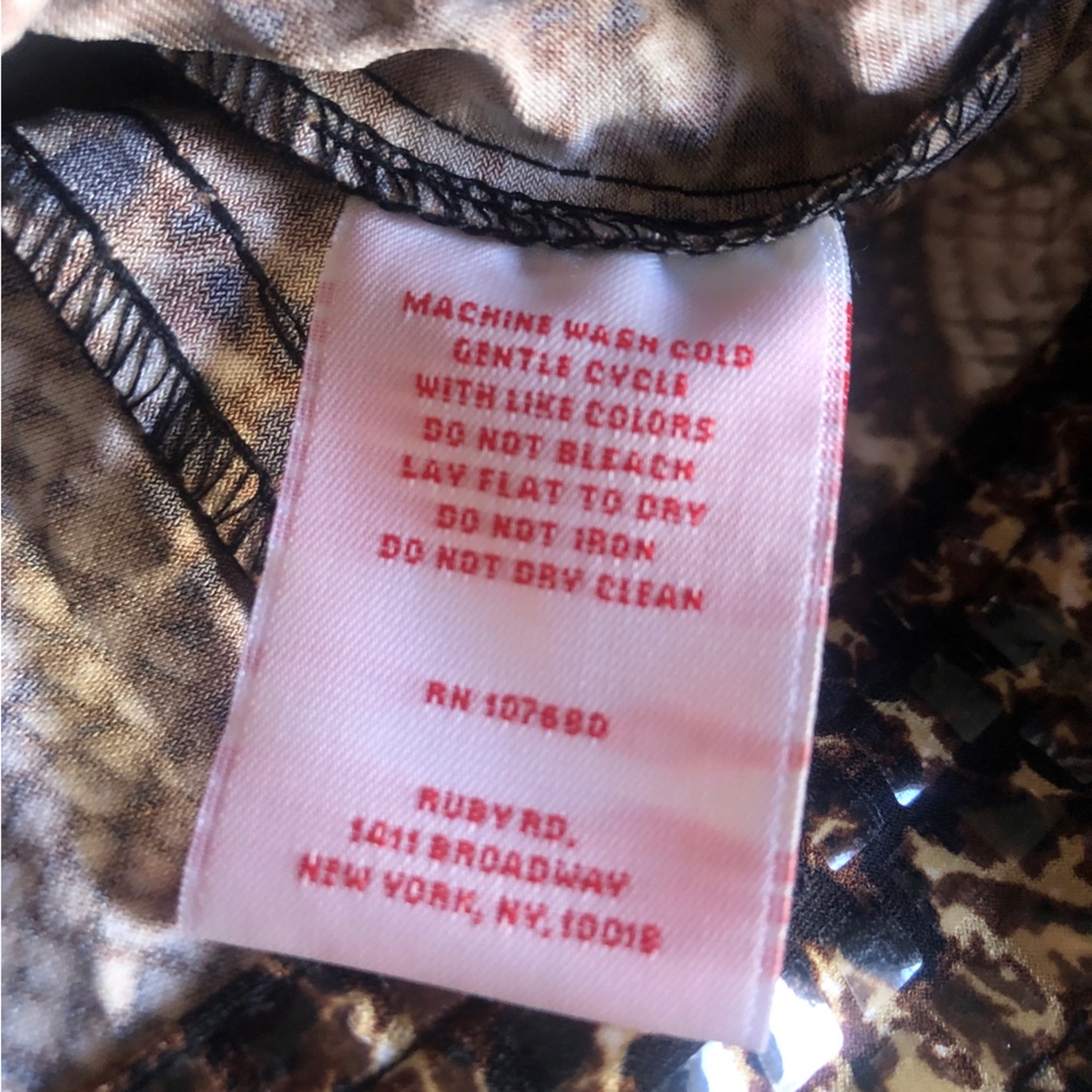 Ruby Rd. Brown And Black Patterned Garment - image 5